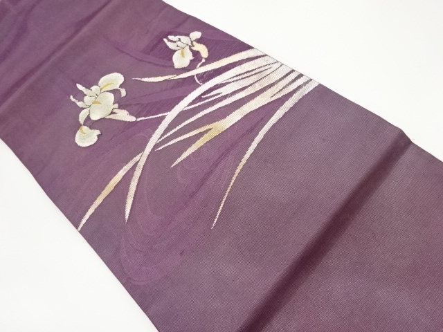 JAPANESE NAGOYA OBI FOR SUMMER / PULP CLOTH / WOVEN IRIS